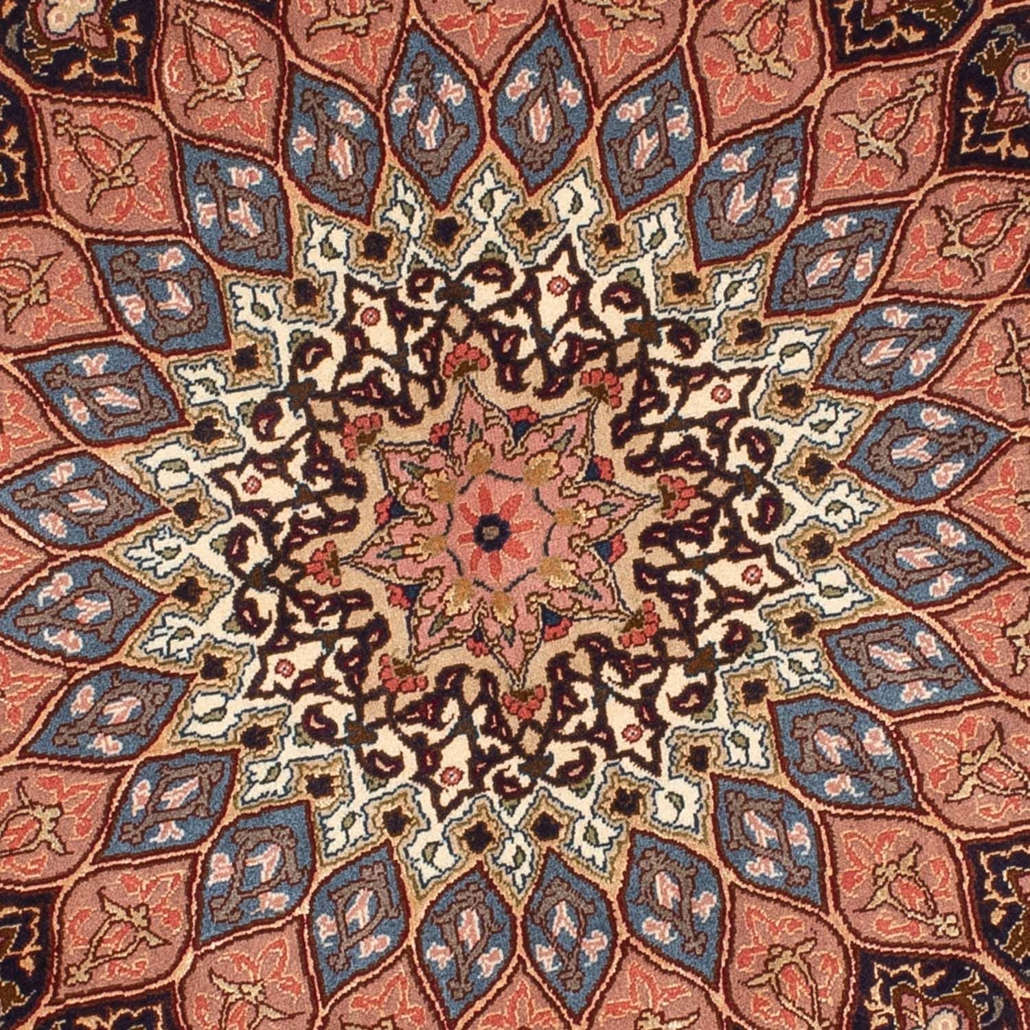 Tapis persan - Tabriz - Royal ronde  - 150 x 150 cm - marron