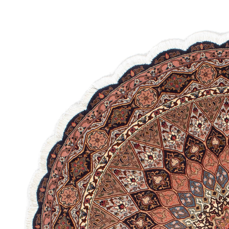 Tapis persan - Tabriz - Royal ronde  - 150 x 150 cm - marron