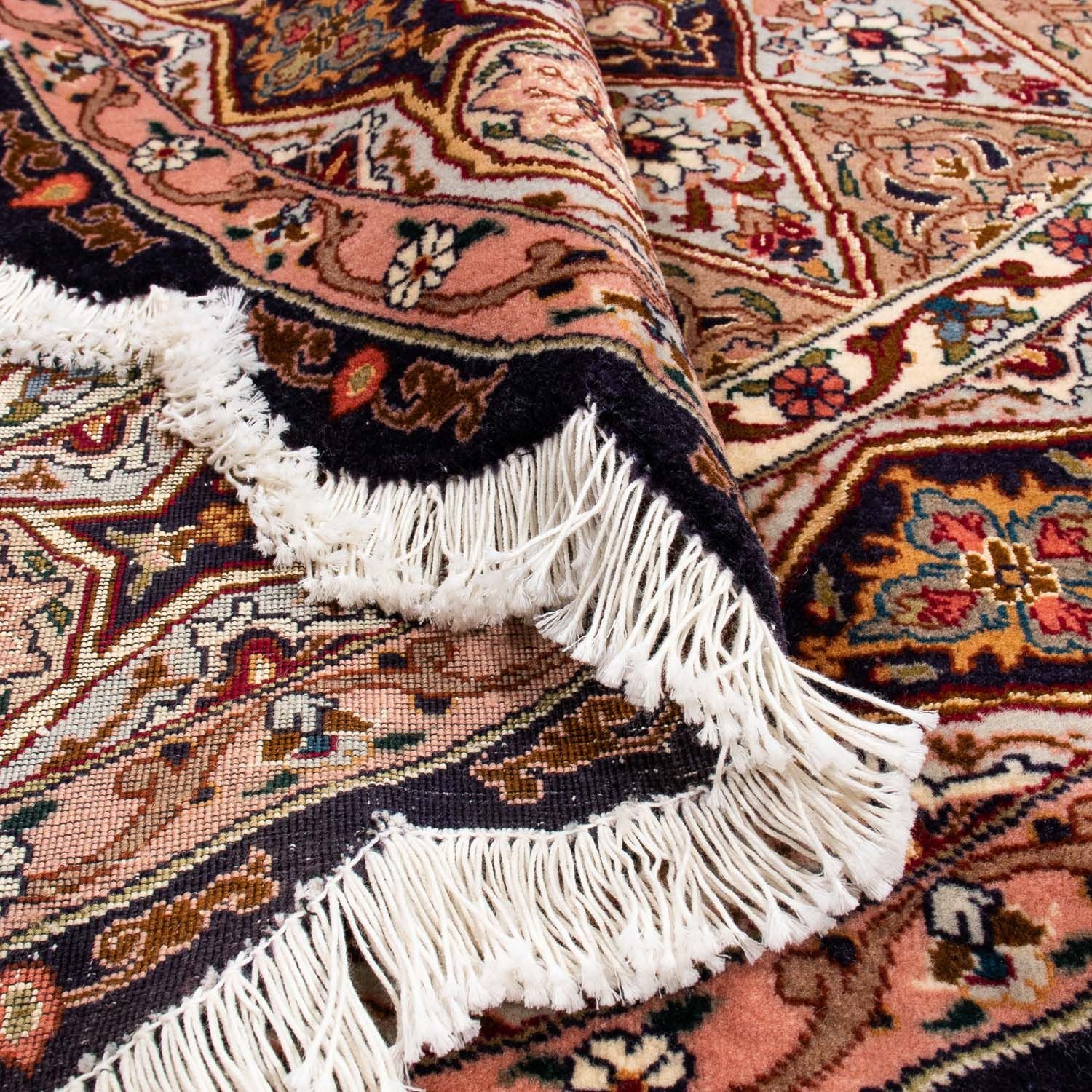 Tapis persan - Tabriz - Royal ronde  - 150 x 150 cm - marron