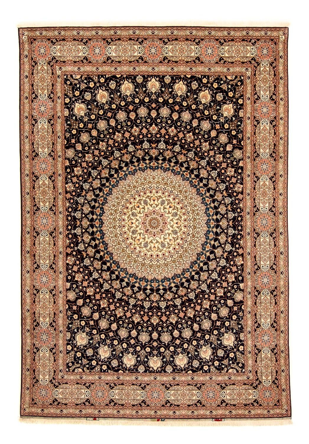 Tapis persan - Tabriz - Royal - 338 x 248 cm - bleu foncé