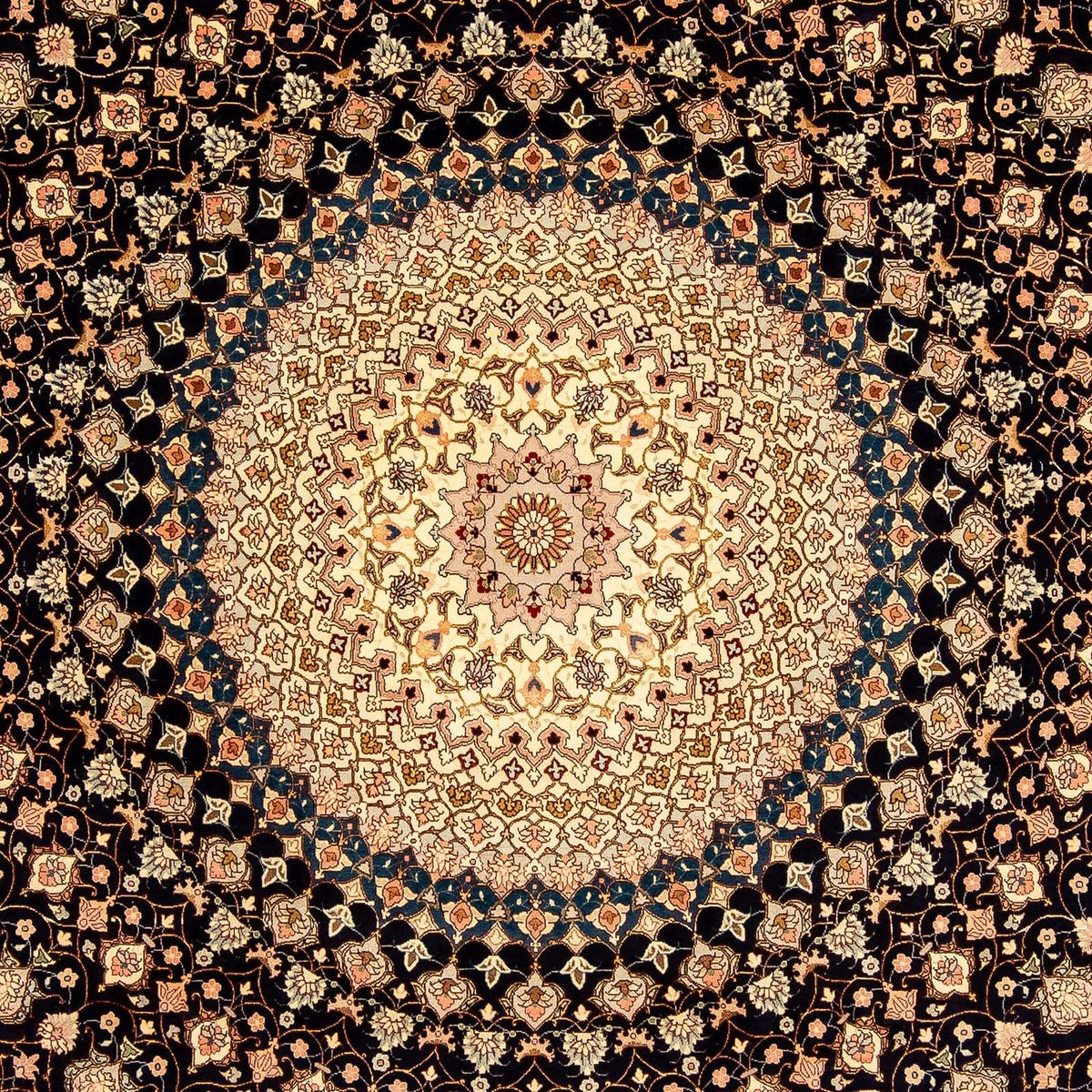 Tapis persan - Tabriz - Royal - 338 x 248 cm - bleu foncé