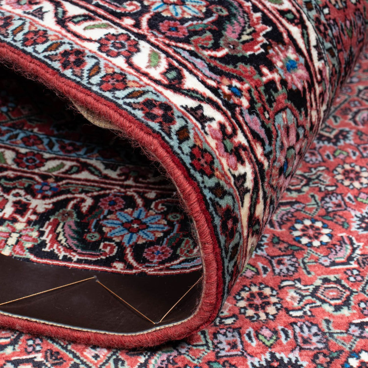 Tapis persan - Bidjar - 216 x 128 cm - rouge clair