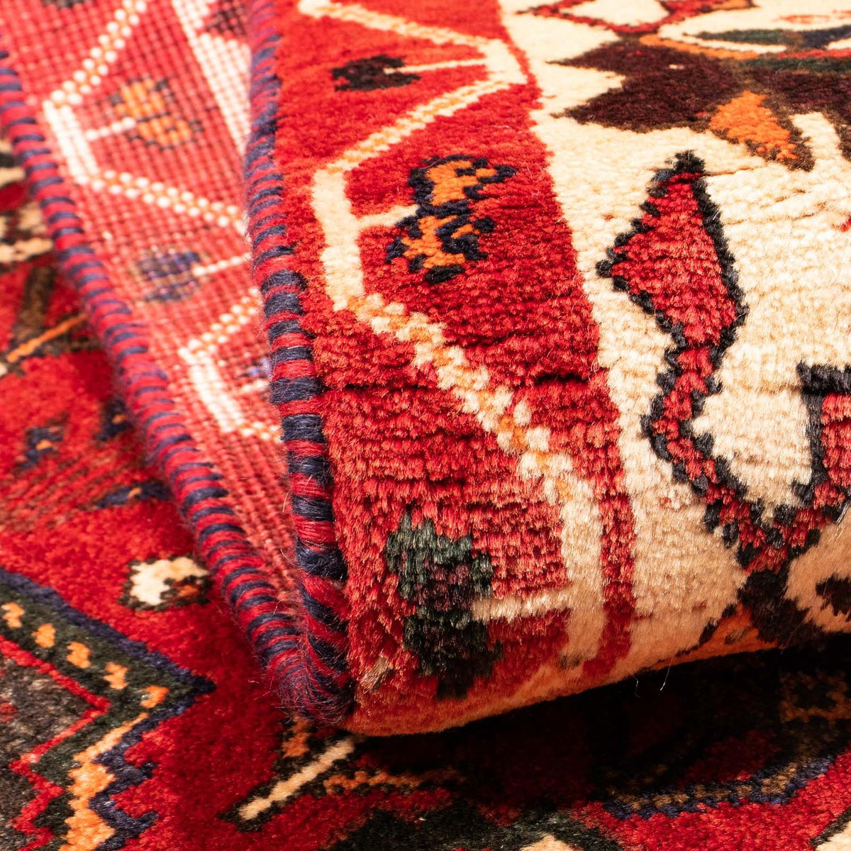 Tapis persan - Nomadic - 160 x 110 cm - rouge foncé