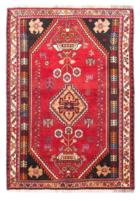 Tapis persan - Nomadic - 166 x 112 cm - rouge foncé