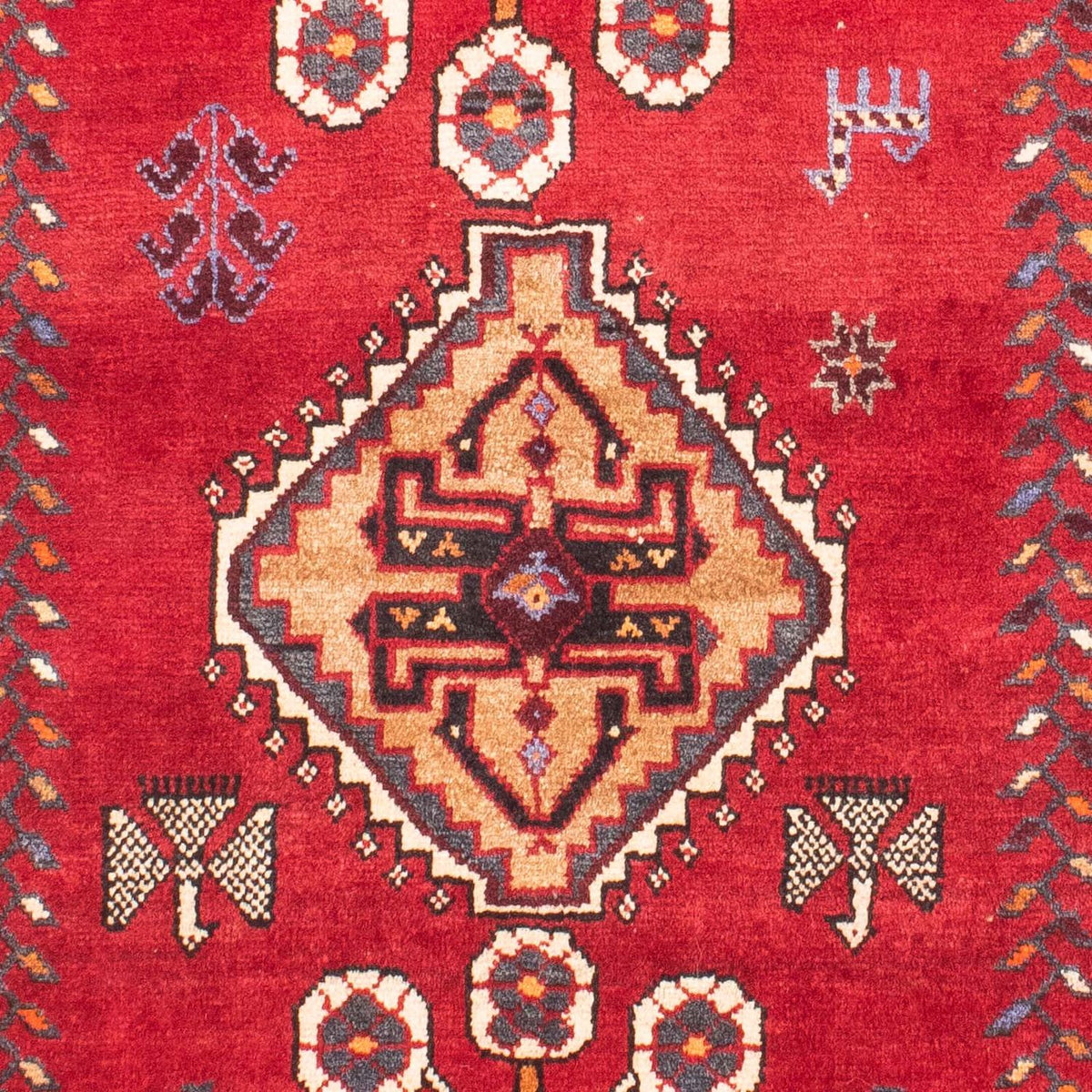 Tapis persan - Nomadic - 166 x 112 cm - rouge foncé