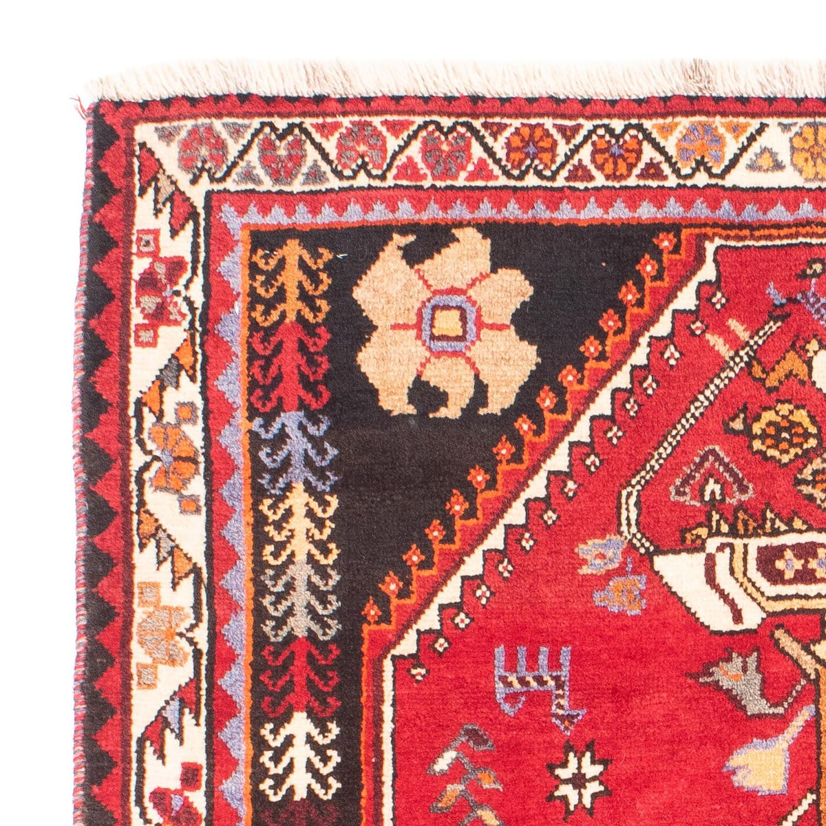 Tapis persan - Nomadic - 166 x 112 cm - rouge foncé