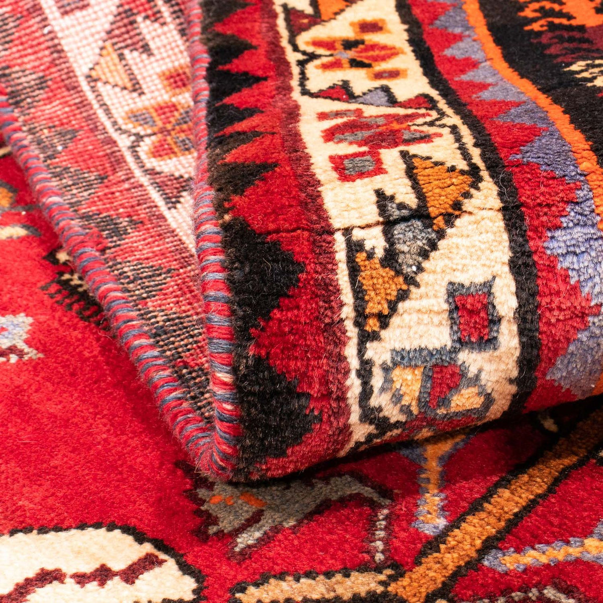 Tapis persan - Nomadic - 166 x 112 cm - rouge foncé