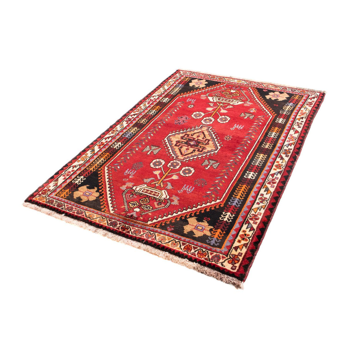 Tapis persan - Nomadic - 166 x 112 cm - rouge foncé