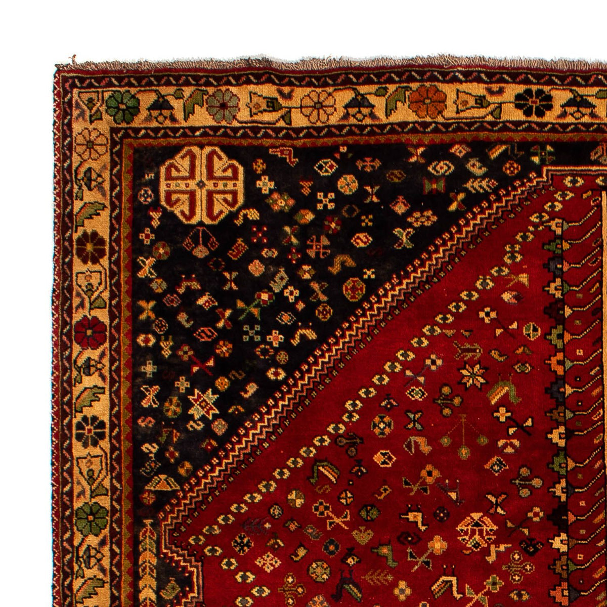 Tapis persan - Nomadic - 302 x 214 cm - rouge foncé