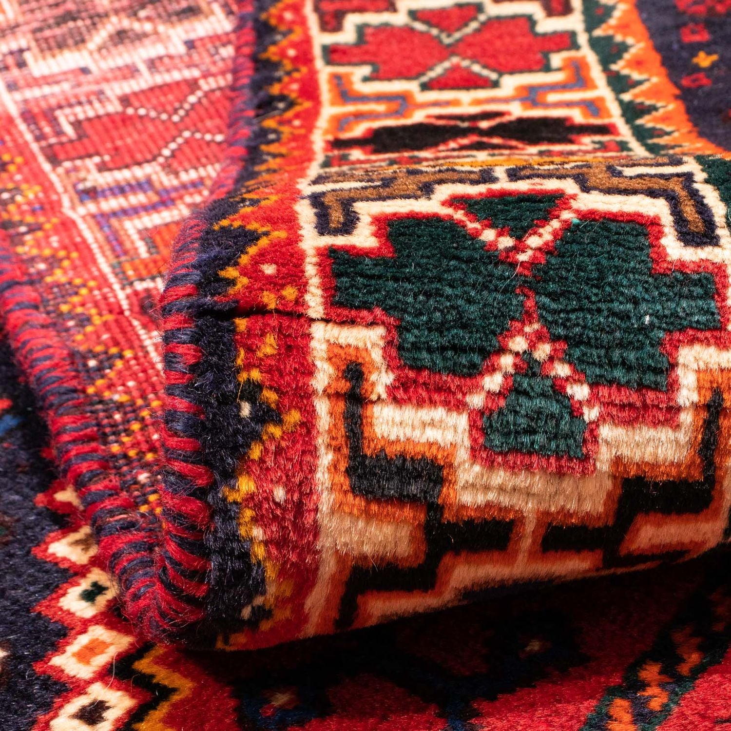 Tapis persan - Nomadic - 171 x 118 cm - rouge foncé
