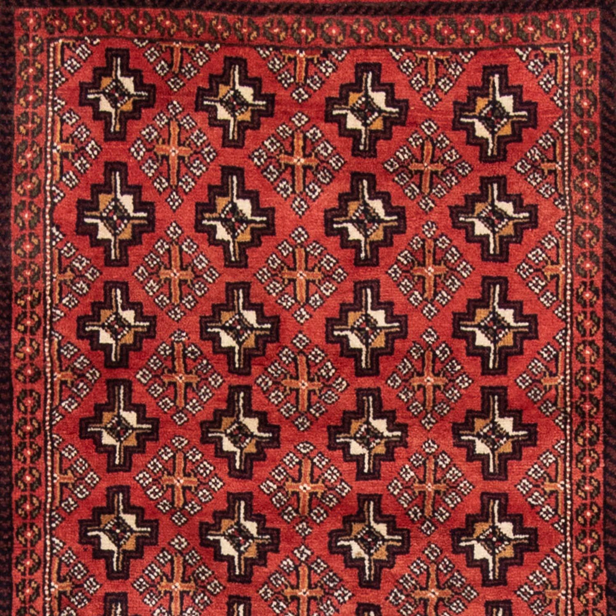Tapis de couloir Tapis persan - Nomadic - 210 x 107 cm - rouge