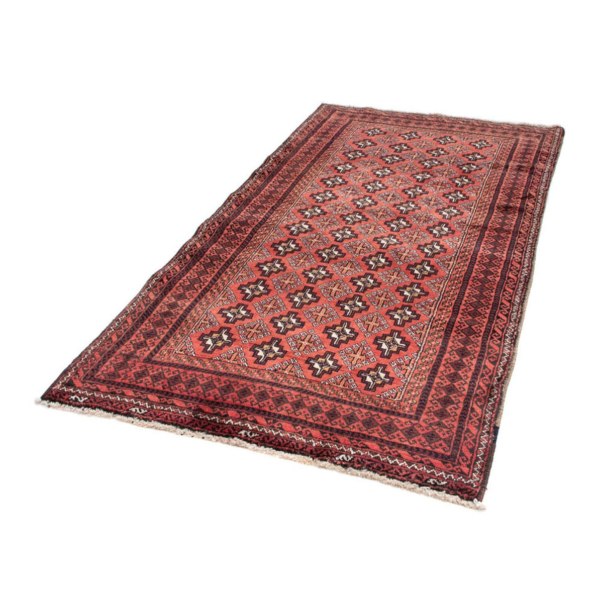 Tapis de couloir Tapis persan - Nomadic - 210 x 107 cm - rouge