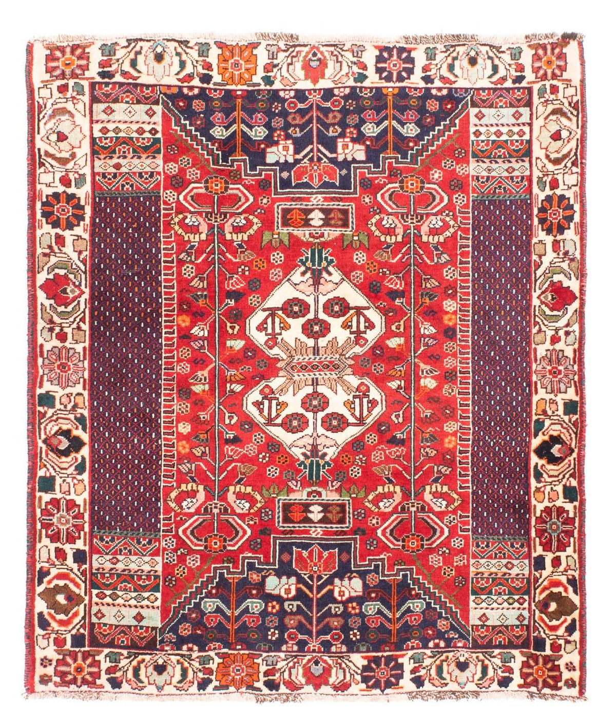 Tapis persan - Nomadic - 148 x 121 cm - rouge