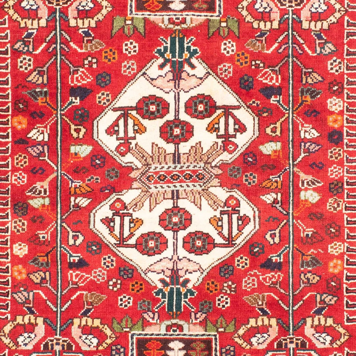 Tapis persan - Nomadic - 148 x 121 cm - rouge