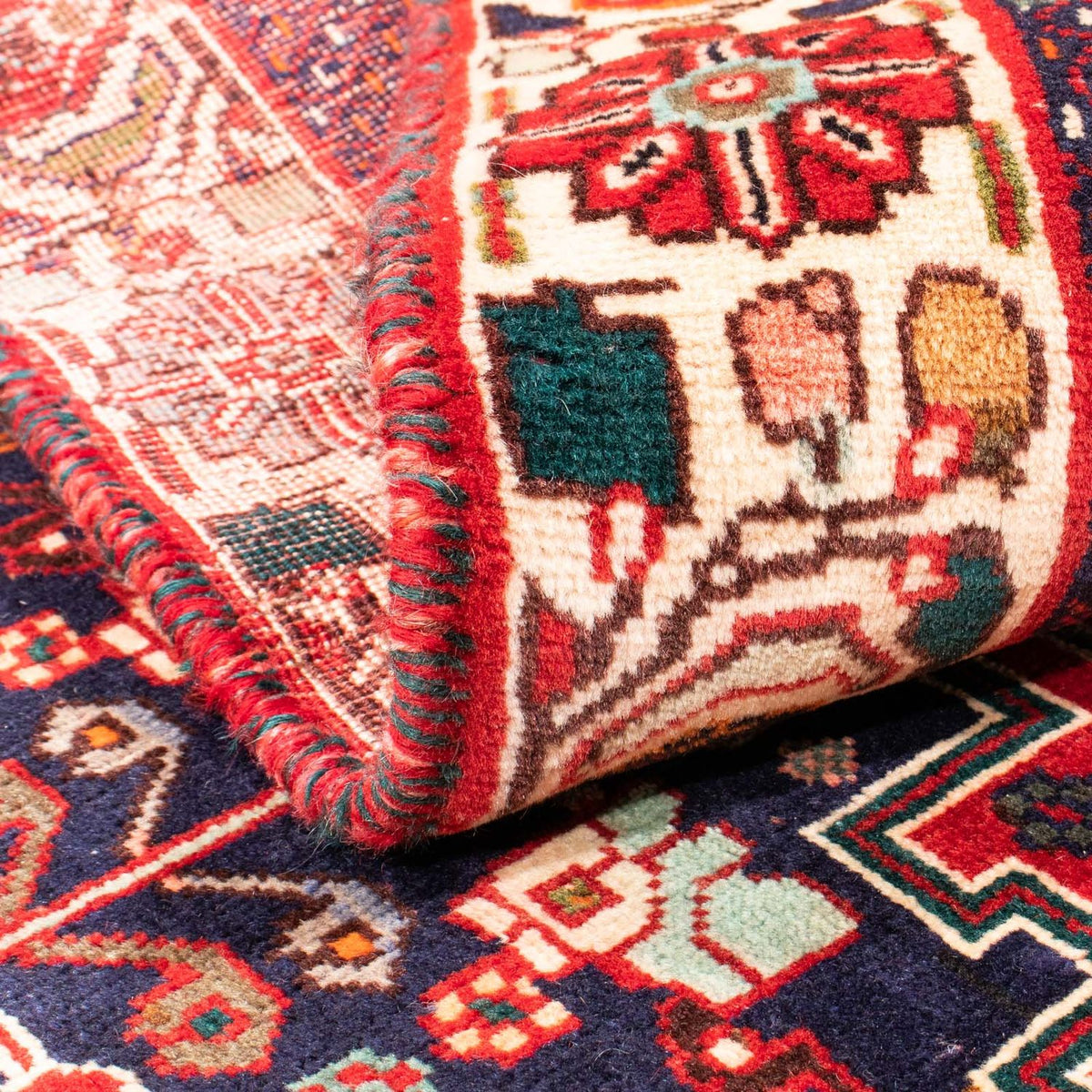 Tapis persan - Nomadic - 148 x 121 cm - rouge