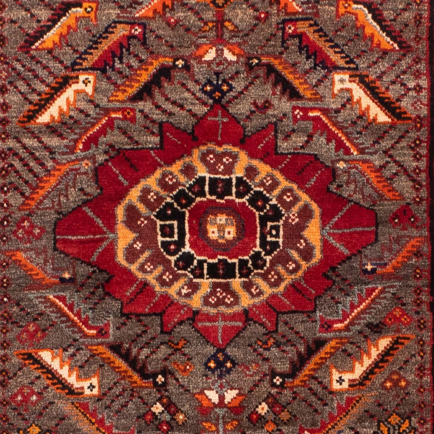 Tapis de couloir Tapis persan - Nomadic - 168 x 80 cm - rouge foncé