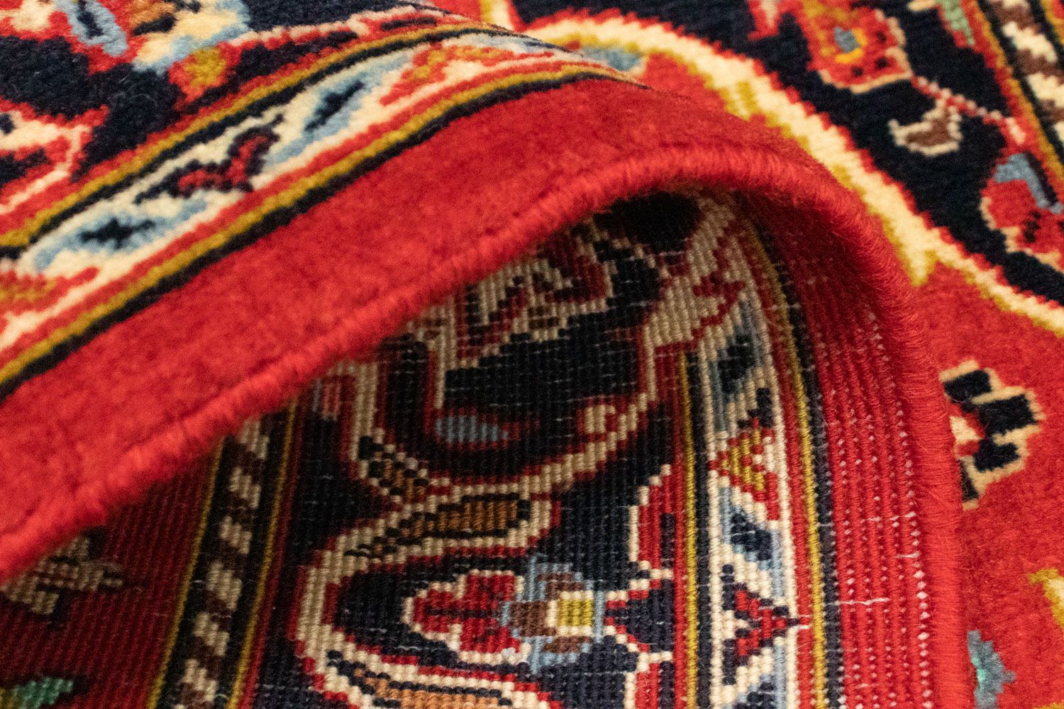Tapis persan - Keshan - 124 x 68 cm - rouge foncé