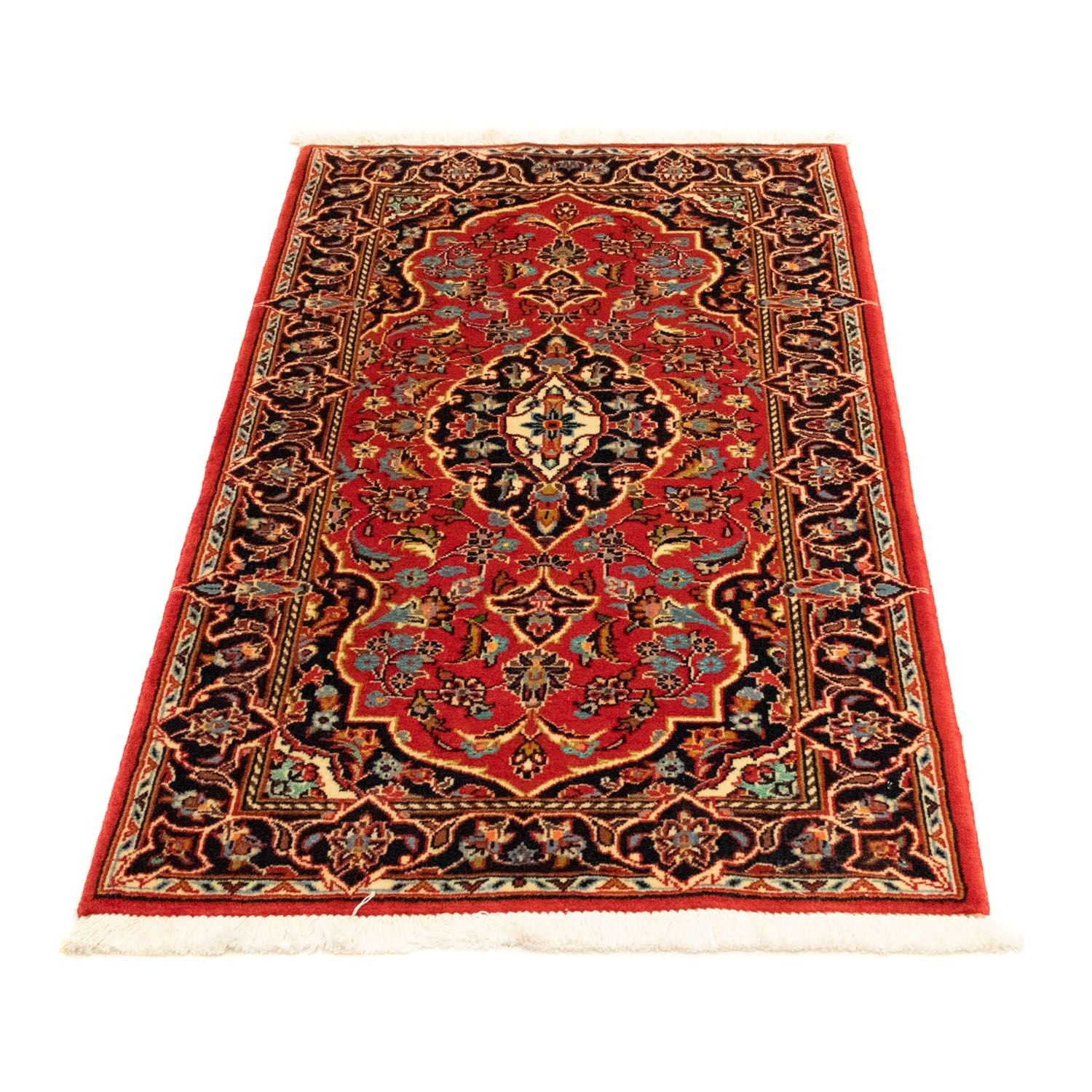 Tapis persan - Keshan - 124 x 68 cm - rouge foncé