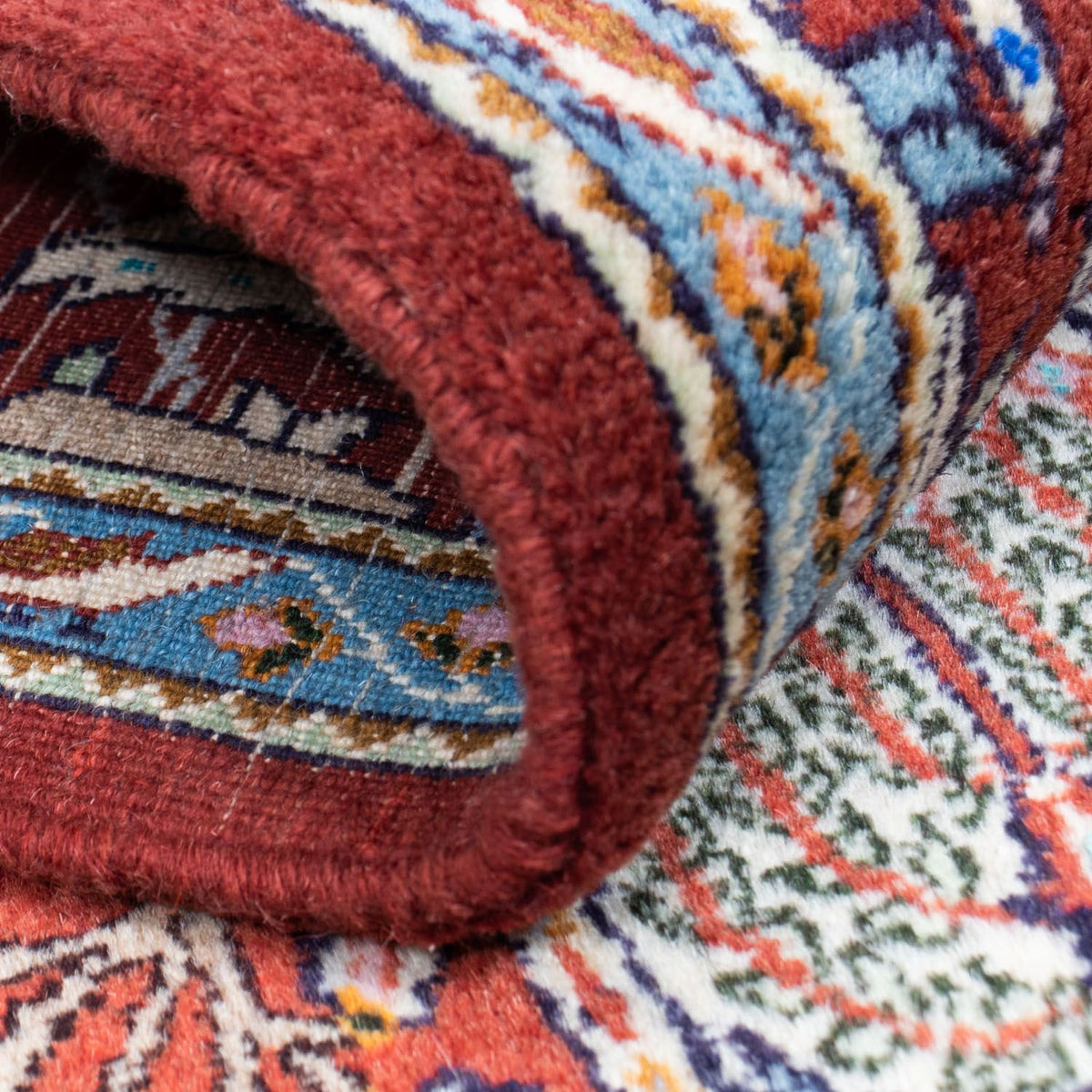 Tapis de couloir Tapis persan - Classique - 288 x 81 cm - rouge foncé