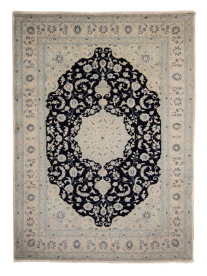 Tapis persan - Nain - 348 x 248 cm - bleu foncé