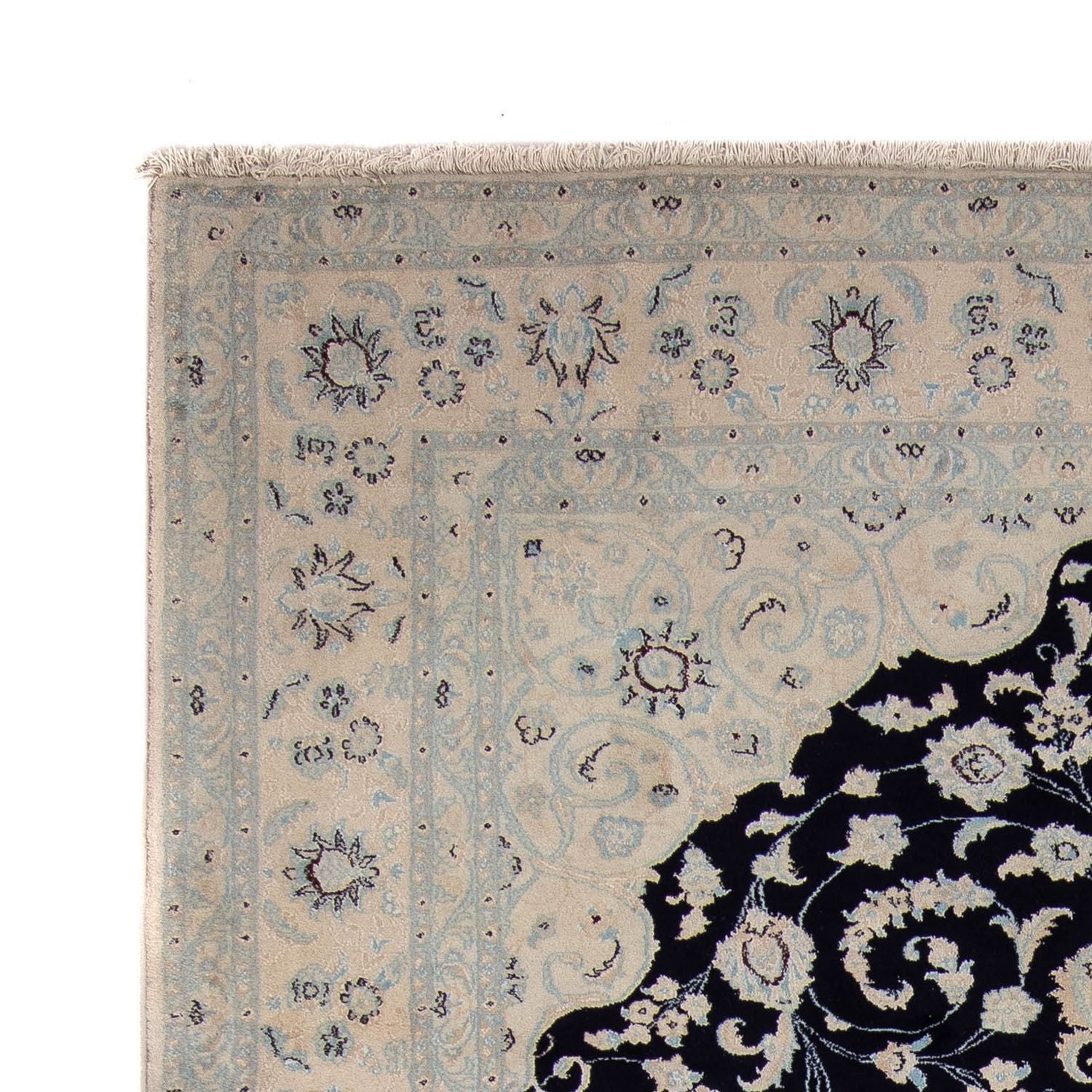 Tapis persan - Nain - 348 x 248 cm - bleu foncé