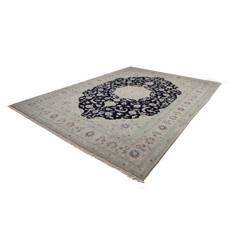 Tapis persan - Nain - 348 x 248 cm - bleu foncé