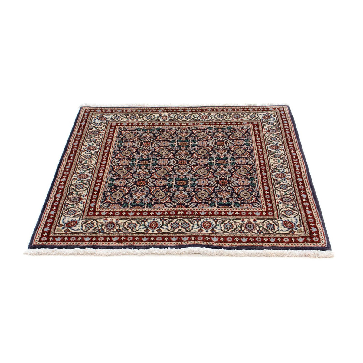 Tapis persan - Classique carré  - 100 x 100 cm - bleu foncé