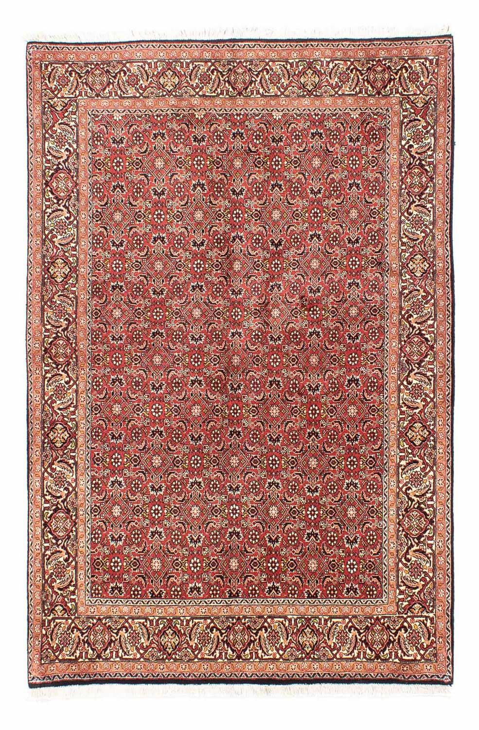 Tapis persan - Bidjar - 205 x 141 cm - rouge foncé