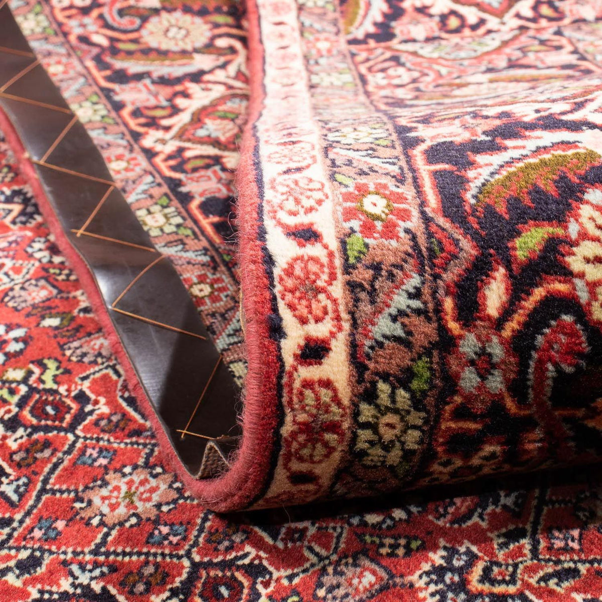 Tapis persan - Bidjar - 302 x 203 cm - rouge foncé