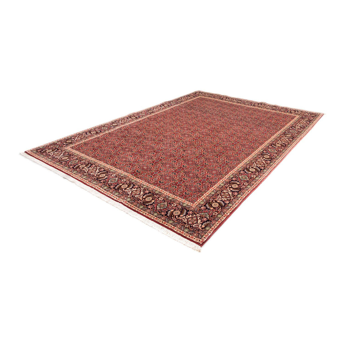 Tapis persan - Bidjar - 302 x 203 cm - rouge foncé