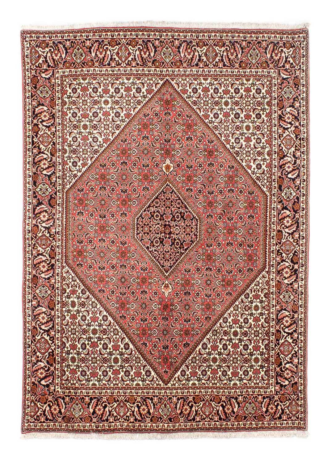 Tapis persan - Bidjar - 237 x 176 cm - rouge clair