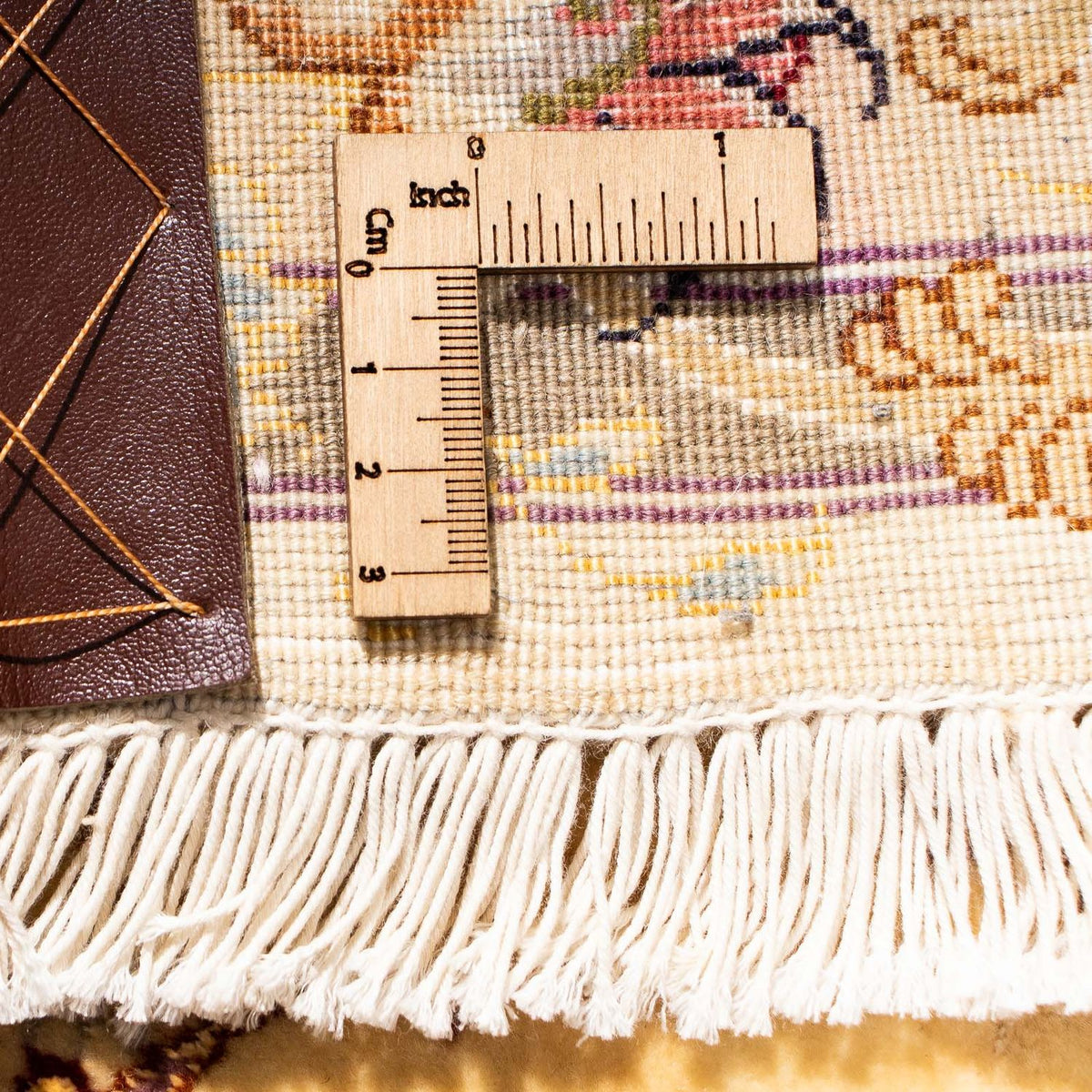 Tapis de couloir Tapis persan - Tabriz - Royal - 314 x 80 cm - marron clair