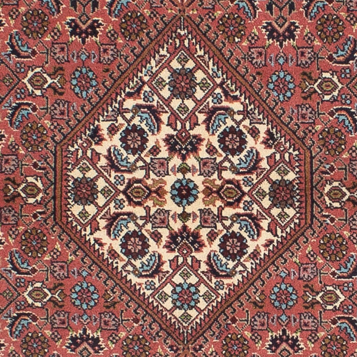 Tapis de couloir Tapis persan - Bidjar - 297 x 84 cm - rouge clair