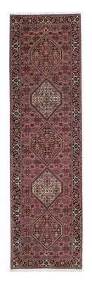 Tapis de couloir Tapis persan - Bidjar - 298 x 82 cm - rouge clair