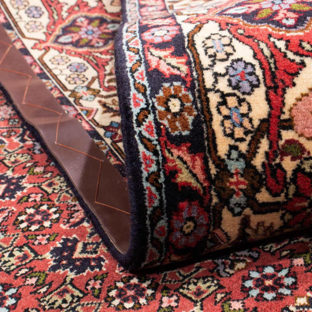 Tapis persan - Bidjar - 298 x 198 cm - rouge foncé