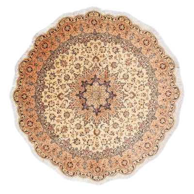 Tapis persan - Tabriz - Royal ronde  - 195 x 195 cm - beige