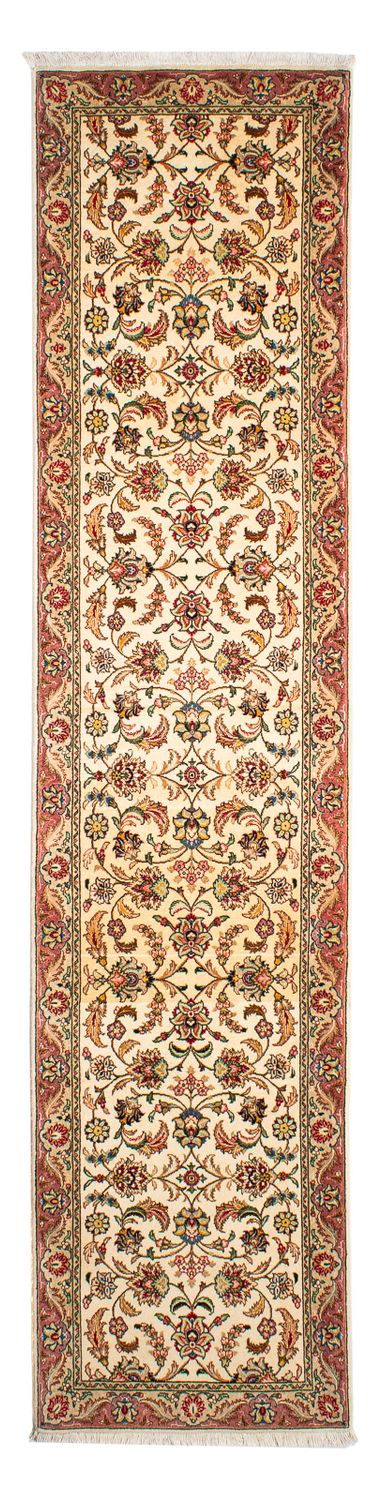 Tapis de couloir Tapis persan - Tabriz - Royal - 299 x 68 cm - beige