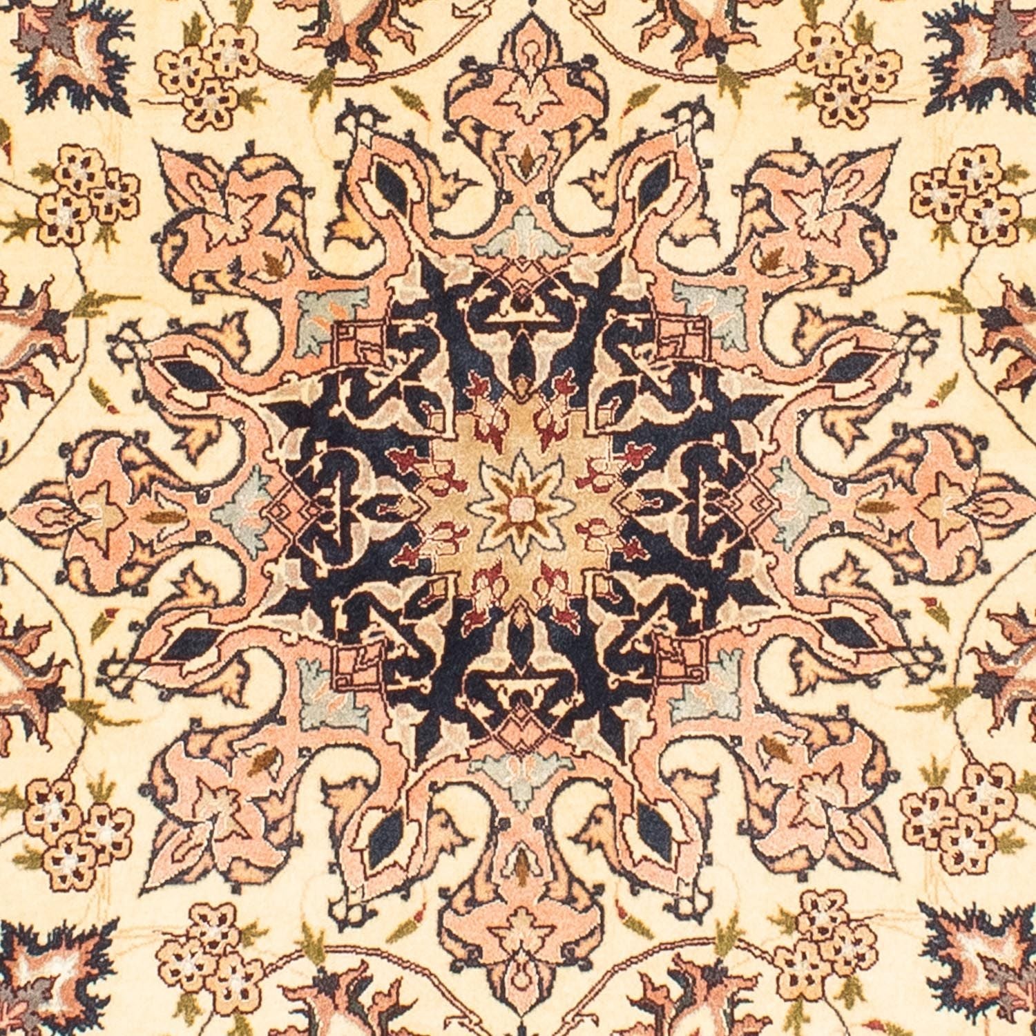 Tapis persan - Tabriz - Royal ronde  - 150 x 150 cm - beige
