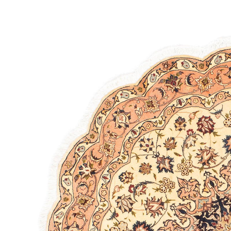 Tapis persan - Tabriz - Royal ronde  - 150 x 150 cm - beige