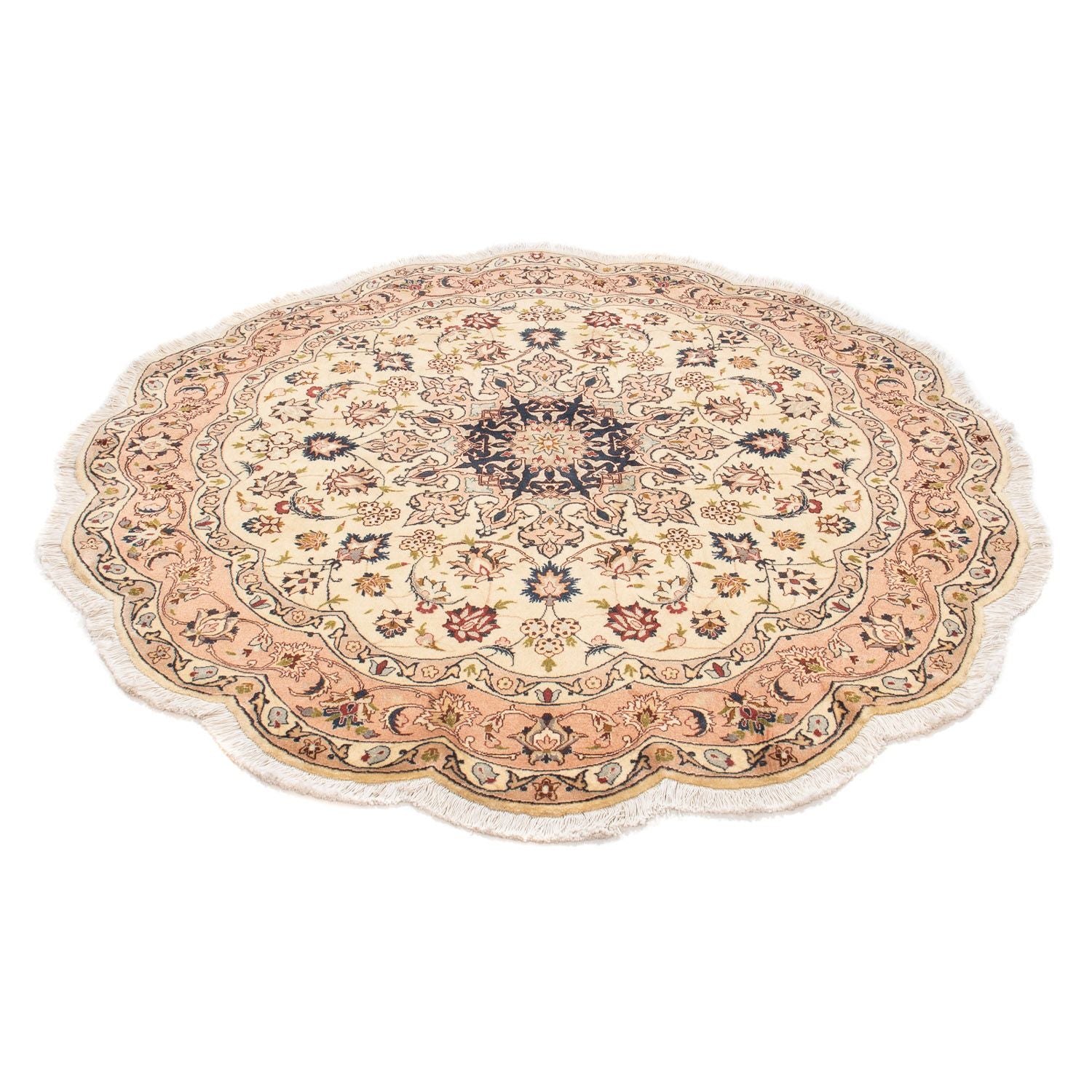 Tapis persan - Tabriz - Royal ronde  - 150 x 150 cm - beige