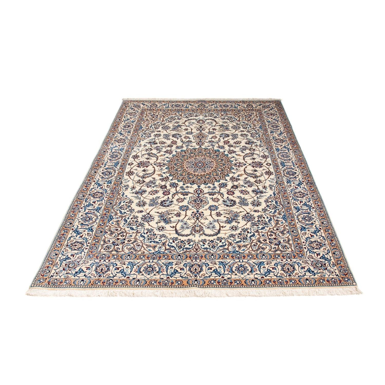 Tapis persan - Nain - Premium - 194 x 128 cm - beige