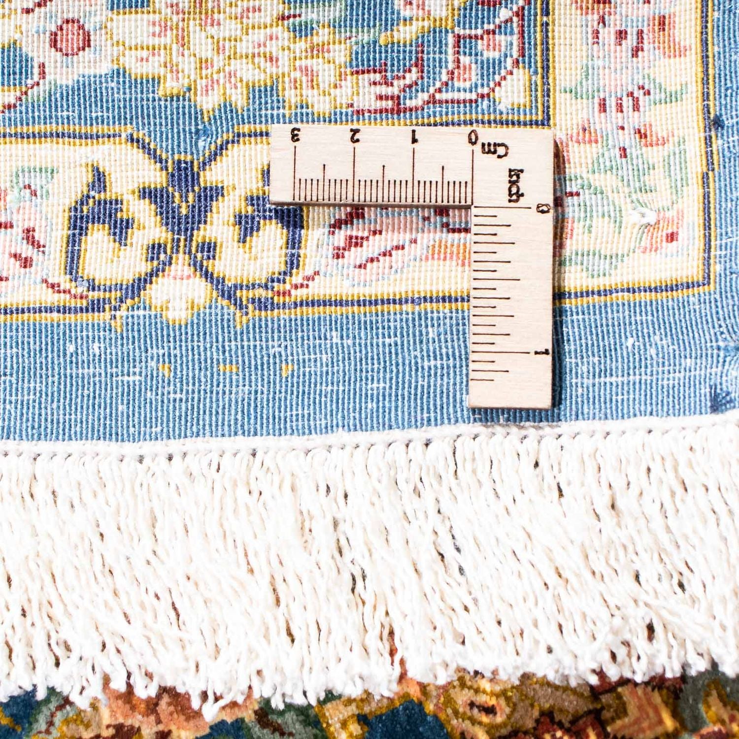 Tapis persan - Ghom - 121 x 80 cm - bleu foncé