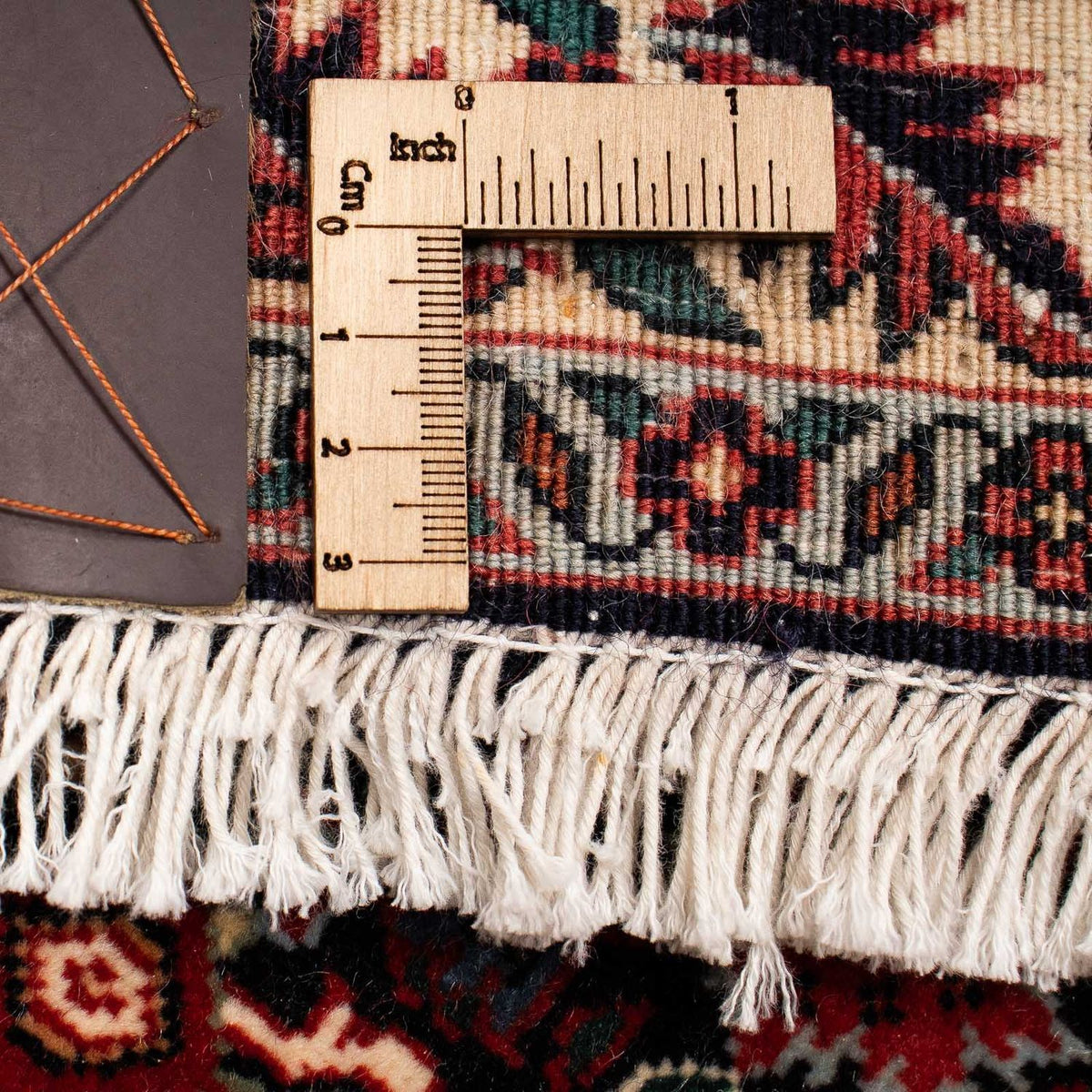 Tapis persan - Bidjar - 248 x 205 cm - rouge foncé