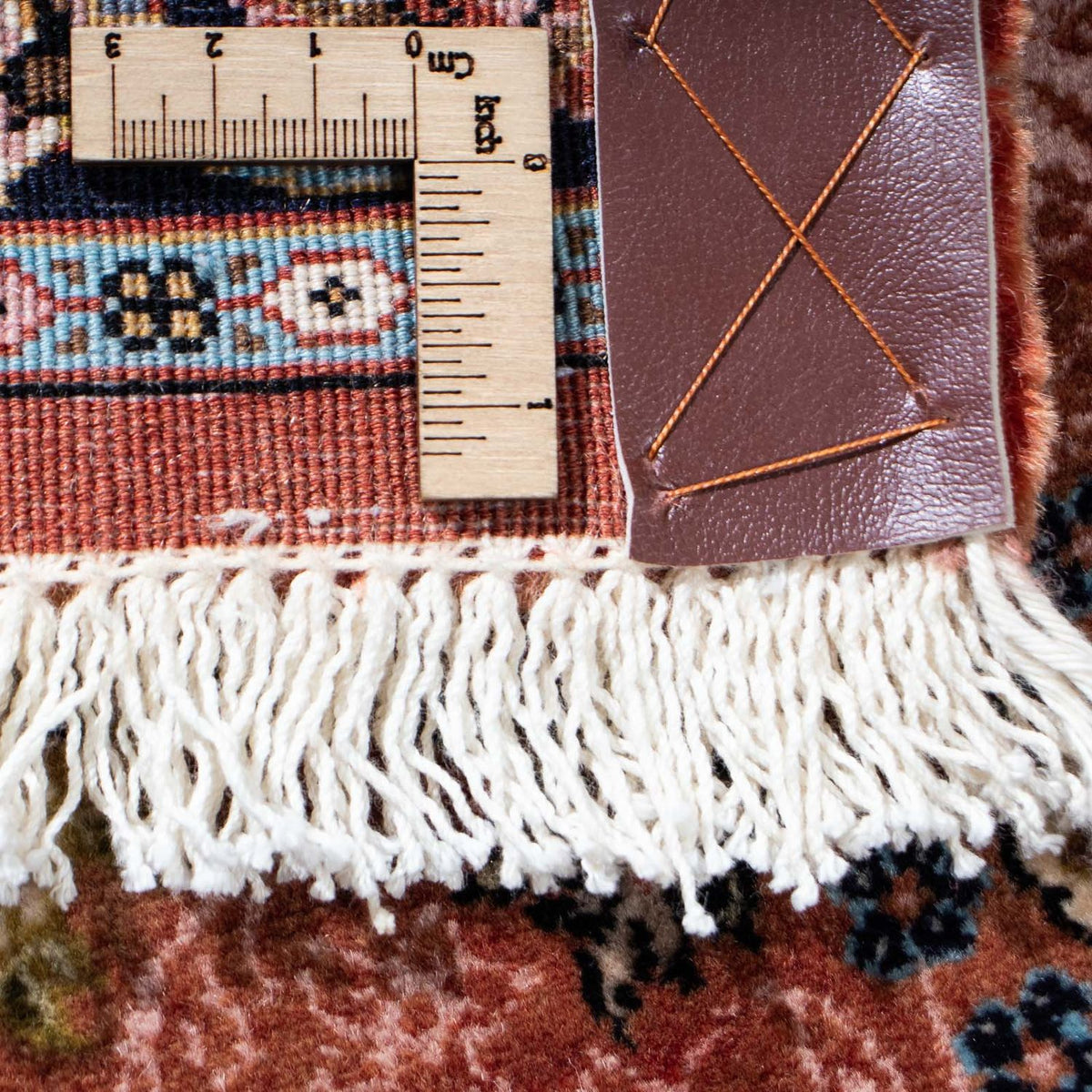 Tapis de couloir Tapis persan - Ghom - 192 x 68 cm - rouille