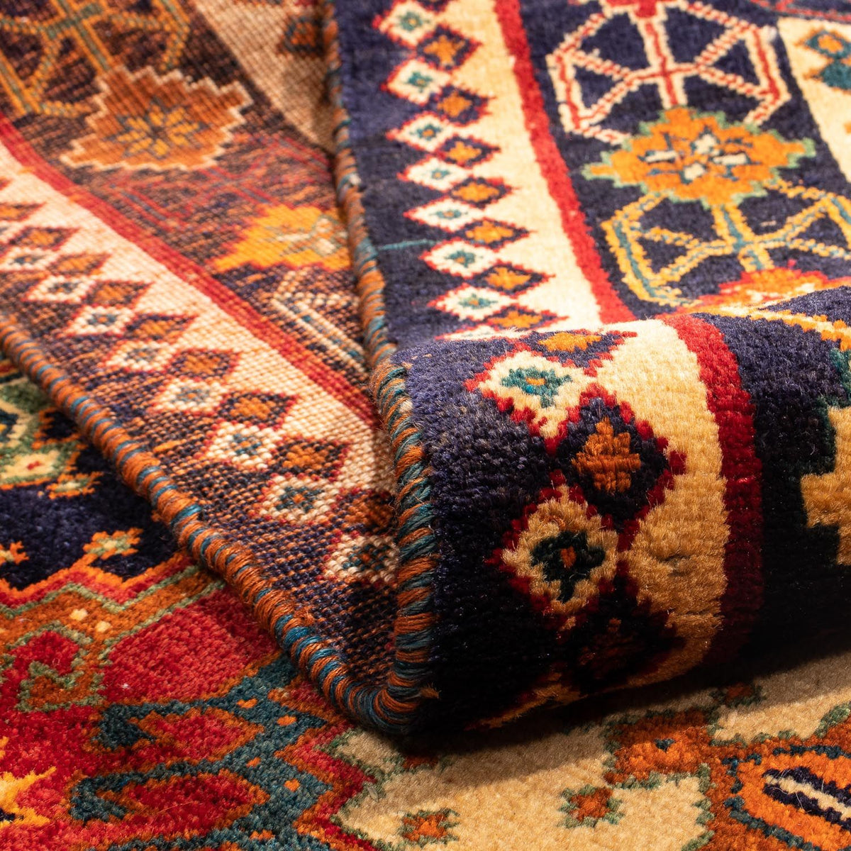 Tapis persan - Nomadic - 280 x 202 cm - rouge foncé