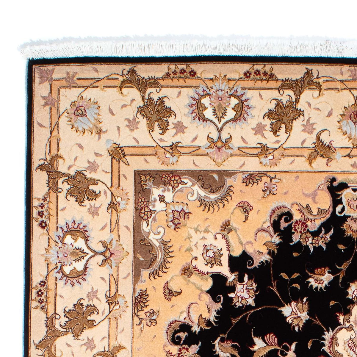 Tapis persan - Tabriz - Royal - 242 x 163 cm - bleu foncé