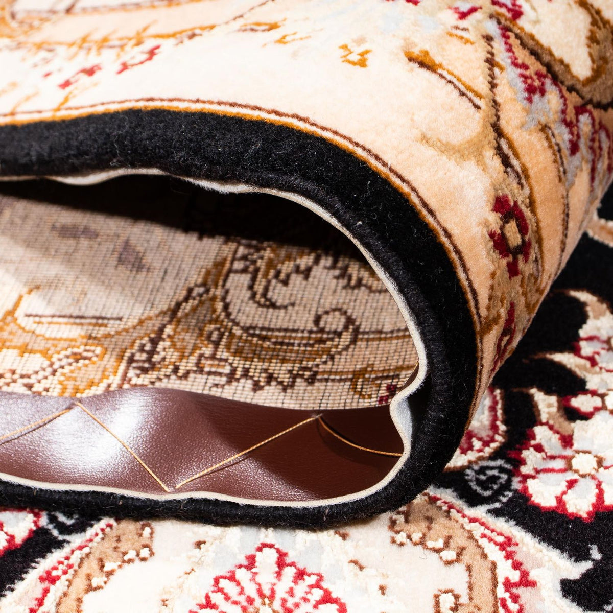 Tapis persan - Tabriz - Royal - 242 x 163 cm - bleu foncé