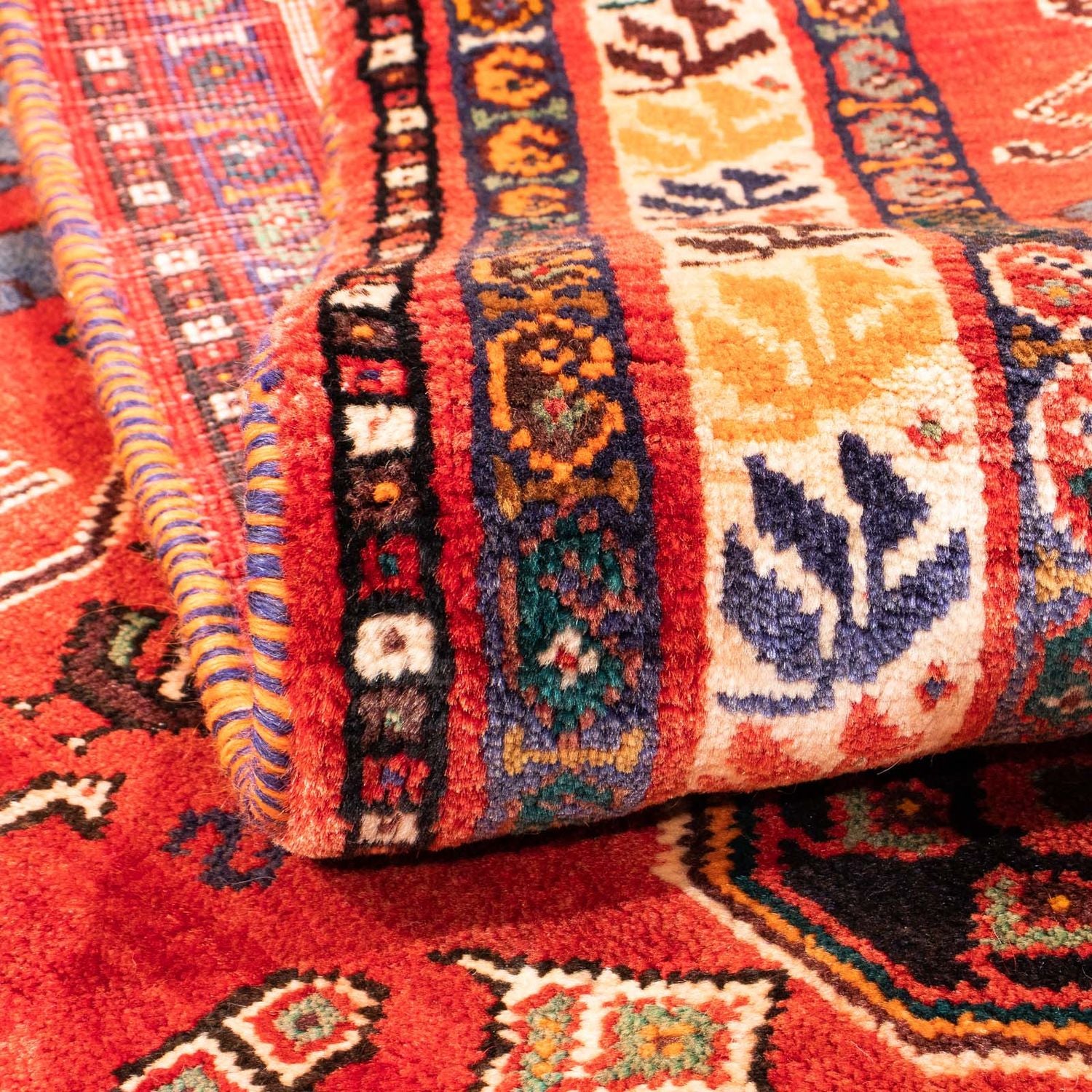 Tapis persan - Nomadic - 153 x 120 cm - rouge