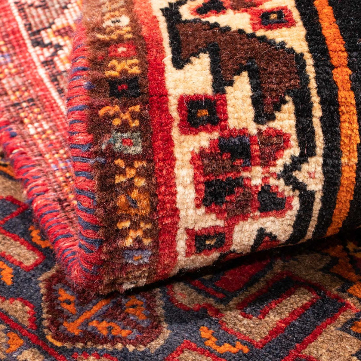 Tapis persan - Nomadic - 161 x 88 cm - rouge foncé