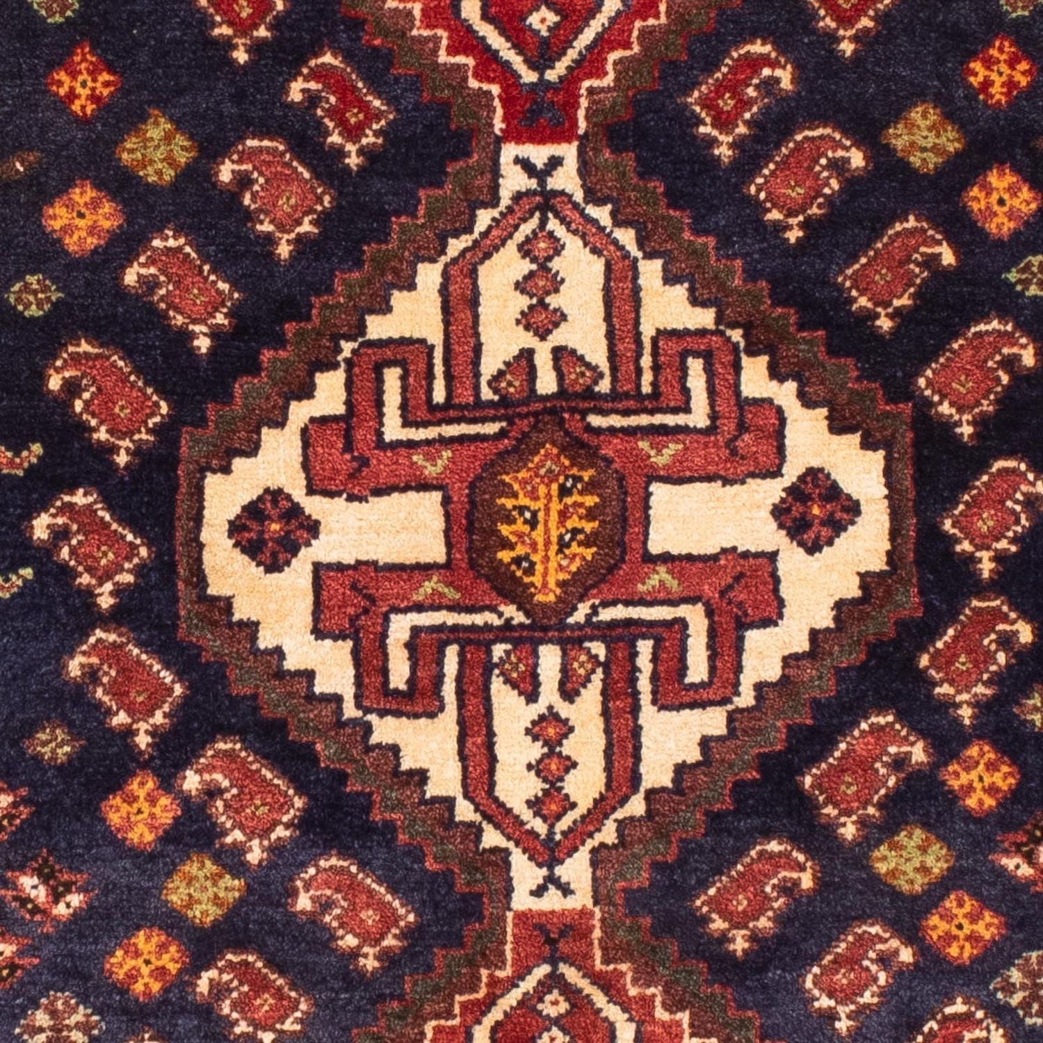 Tapis persan - Nomadic - 148 x 80 cm - bleu foncé